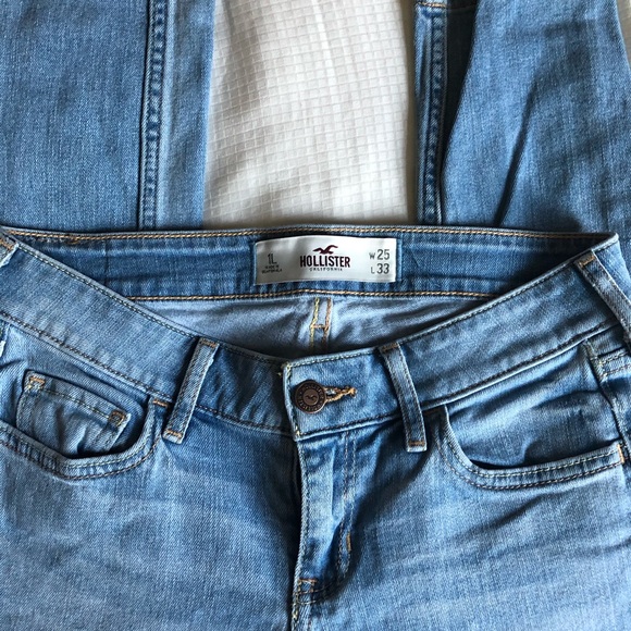 HOLLISTER Skinny Jeans. Size 1L. Light Wash - Picture 3 of 6